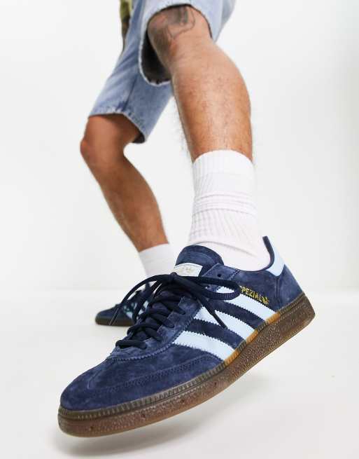 adidas Originals gum sole Handball Spezial trainers in navy and