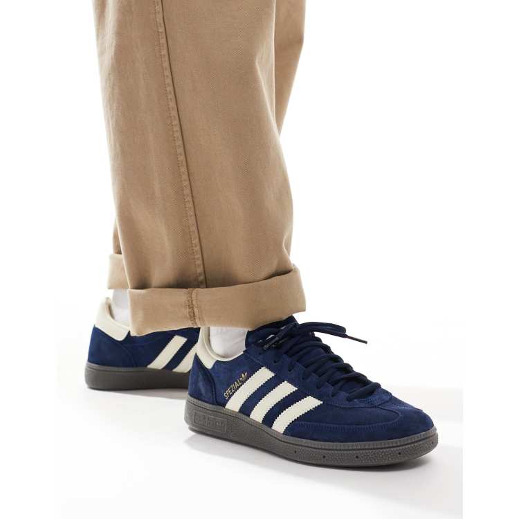 adidas Originals gum sole Handball Spezial trainers in navy ASOS