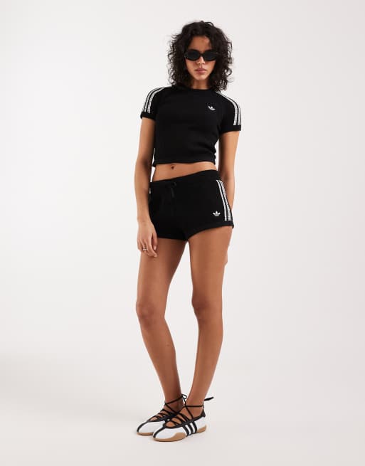 adidas Originals – Häkel-T-Shirt in Schwarz, 2 von 4