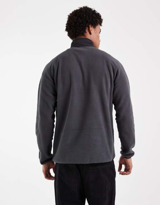 adidas Originals Half-Zip mit Patch-Grafik in Grau und Schwarz, 2 von 5
