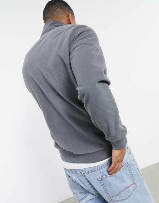 adidas Originals half zip sweatshirt in dark gray heather