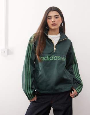 half zip sweatshirt in green