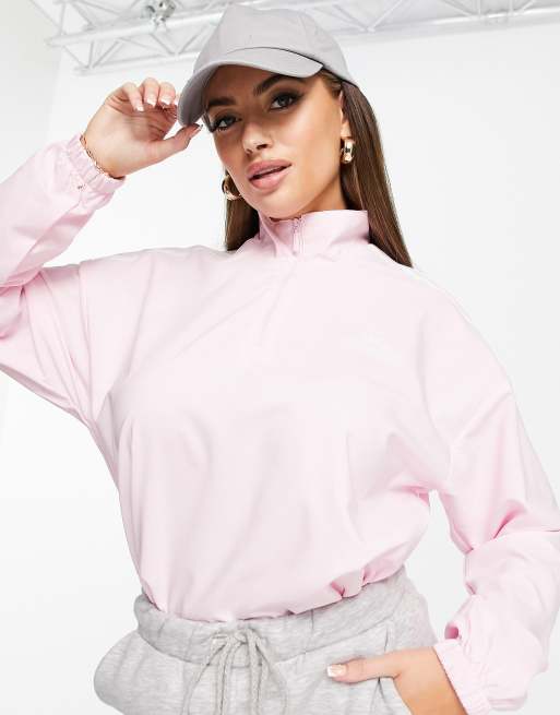 Adidas half store zip pink sweatshirt