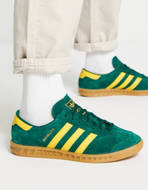 Adidas Originals Hamburg Collegegrona Sneakers Med Gummisula Asos