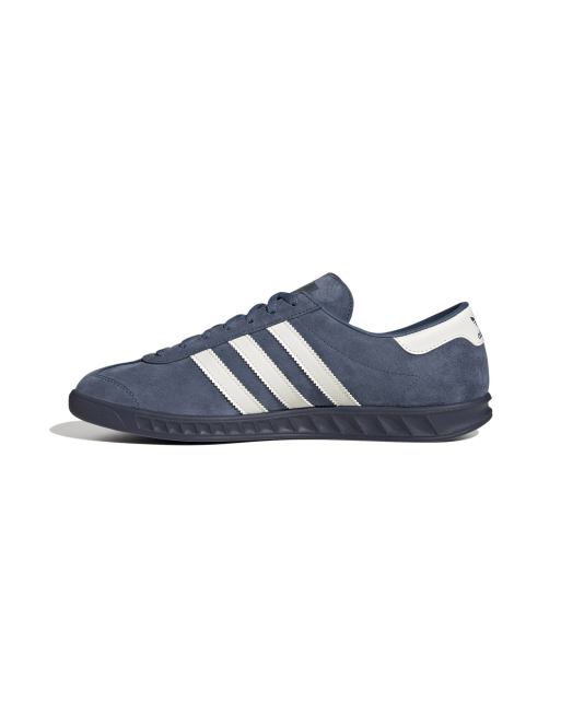 adidas Originals Hamburg gum sole sneakers in blue