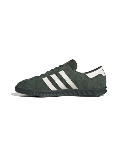 adidas Originals Hamburg gum sole trainers in green