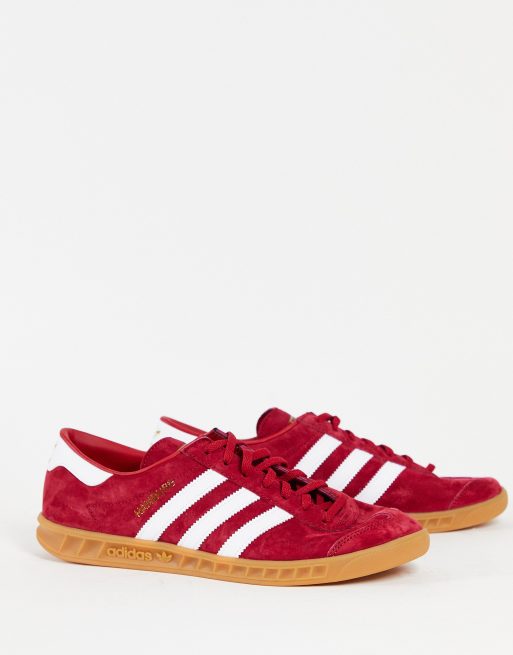 Gennemsigtig Sportsmand cache adidas Originals - Hamburg - Røde sneakers | ASOS