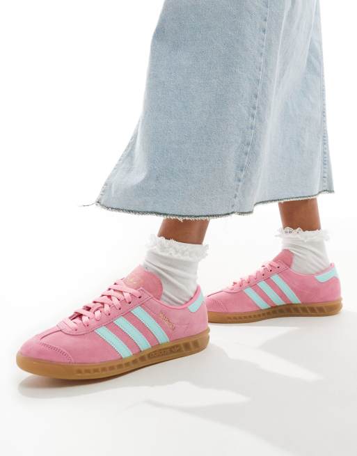 adidas Originals – Hamburg – Różowo-niebieskie buty sportowe