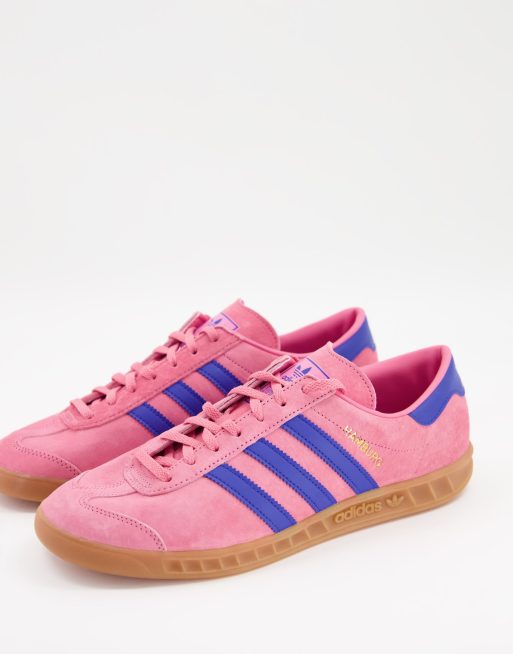adidas Originals – Hamburg – Różowo-niebieskie buty sportowe