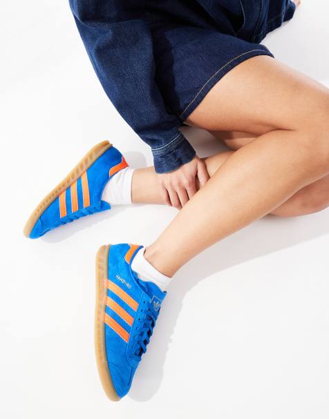 adidas Originals - Hamburg - Sneakers i blå og orange - view 1