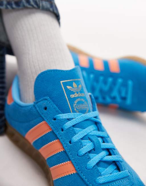 adidas Originals Hamburg sneakers in blue and orange ASOS