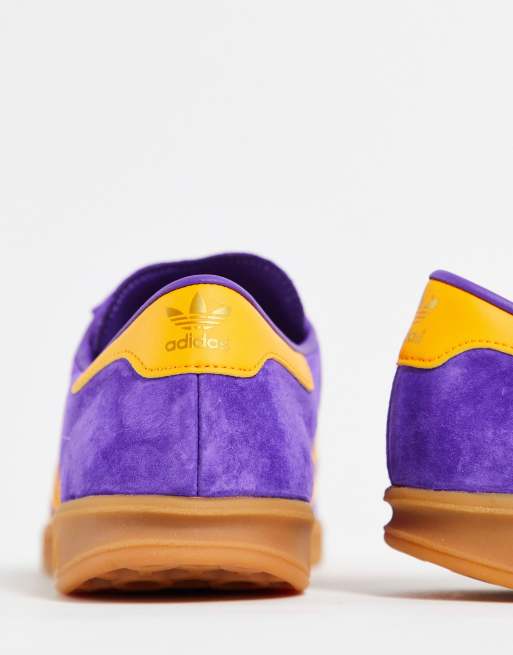 Purple and cheap orange adidas shoes