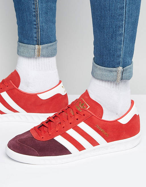 Optimal bottom park adidas Originals Hamburg Sneakers In Red S79988 | ASOS