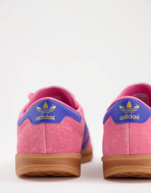 adidas Originals Hamburg trainers in pink and blue