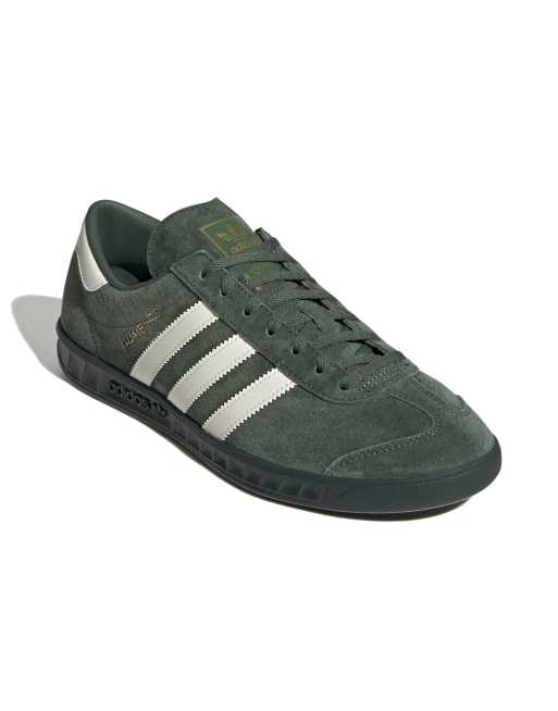 adidas Originals – Hamburg – Zielone buty sportowe na gumowej podeszwie