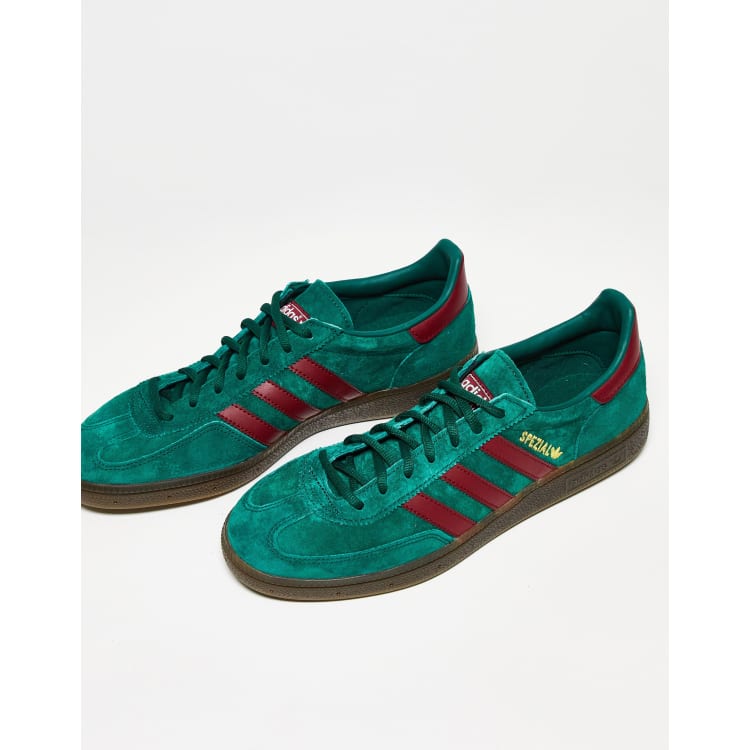 bijkeuken zelfstandig naamwoord punt adidas Originals - Handbal Spezial - Sneakers in groen en bordeauxrood met  rubberen zool - MGREEN | ASOS