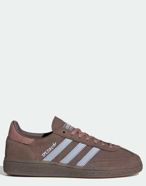 adidas Originals - Handball Special - Lerbrune sneakers med blå striber - view 1