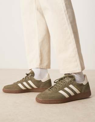 adidas Originals - Handball Spezial - Baskets à semelle en caoutchouc - Olive et crème-Vert