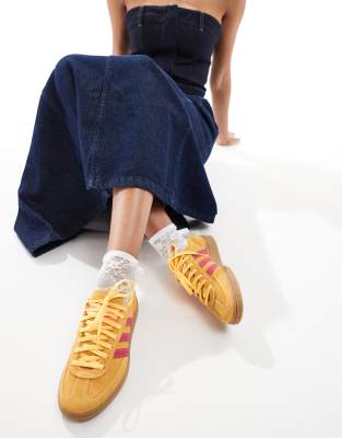 adidas Originals - Handball Spezial - Baskets avec semelle en caoutchouc - Jaune/rose-Multicolore