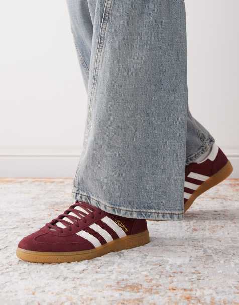 adidas Originals – Handball Spezial – Bordowo-białe buty sportowe - view 1