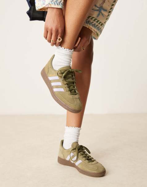 adidas Originals – Handball Spezial – Buty sportowe w oliwkowym i fioletowym kolorze - view 1