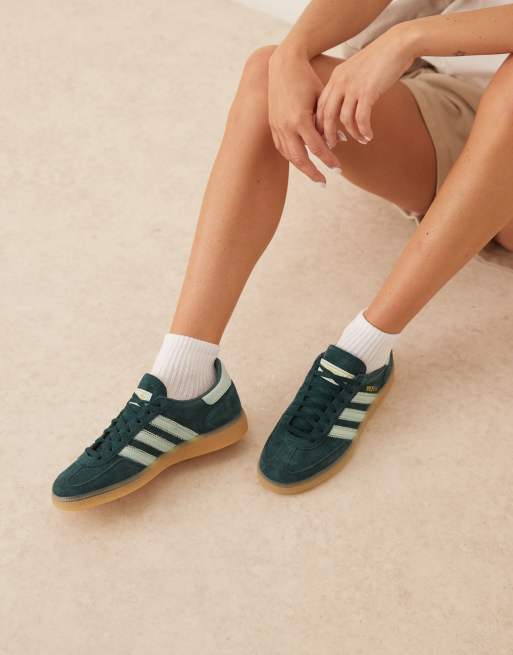 adidas Originals – Handball Spezial – Ciemnozielone buty sportowe z gumową podeszwą