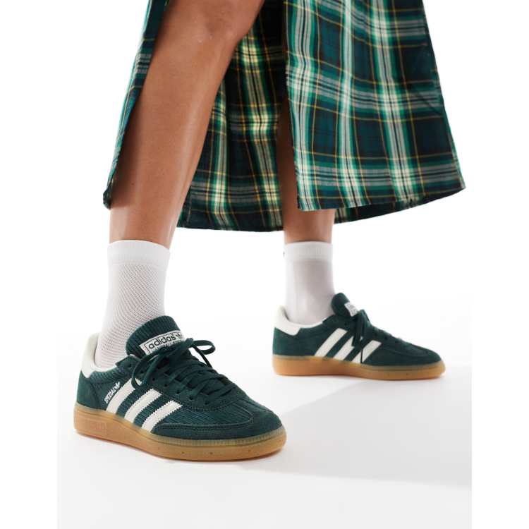 adidas Originals Handball Spezial Corduroy sneakers in groen ASOS