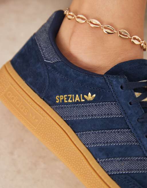 adidas Originals Handball Spezial Denim sneakers in blauw ASOS