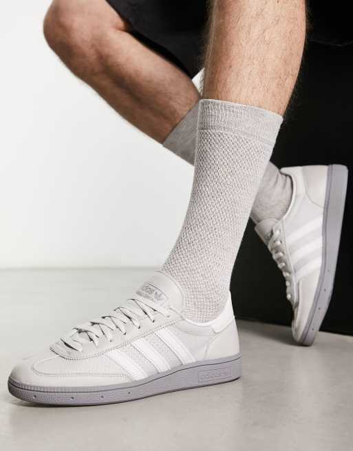 adidas Originals Handball Spezial gum sole sneakers in grey 