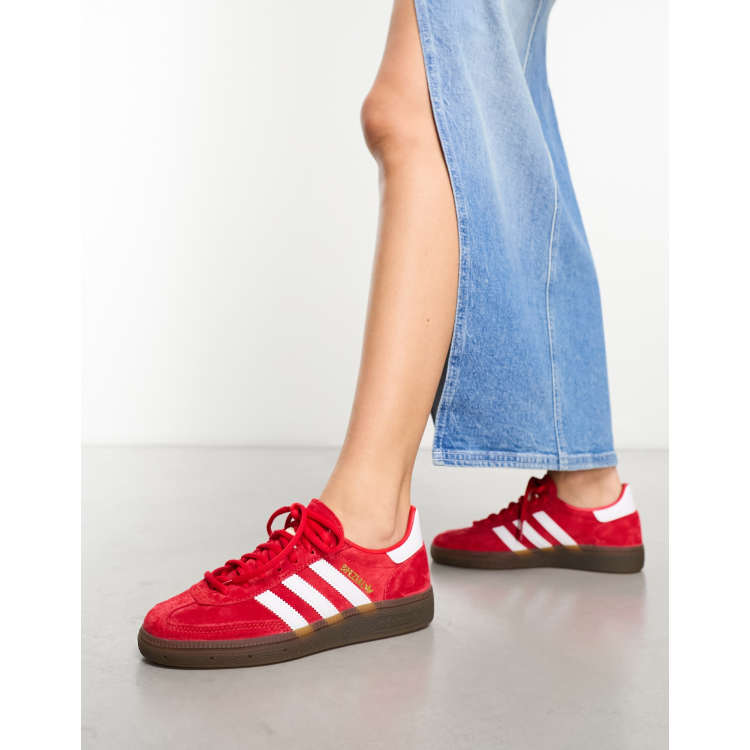 Adidas spezial red hot sale and white