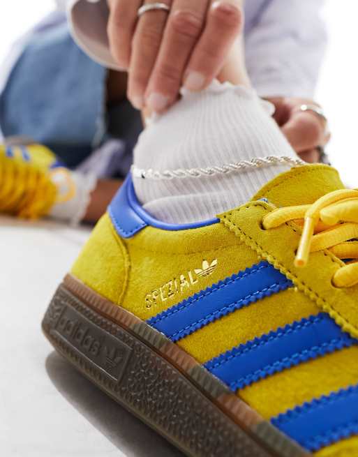 Adidas shoes blue and hot sale yellow