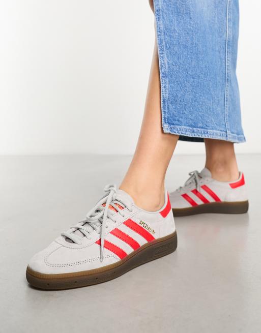 Grey and store red adidas