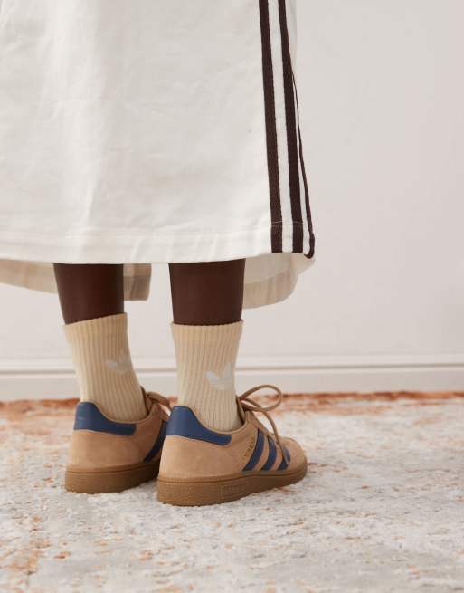 adidas Originals Handball Spezial in light brown and navy