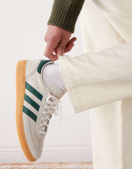 adidas Originals – Handball Spezial – Kremowo-zielone buty sportowe
