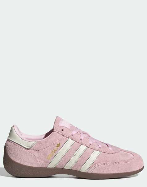 adidas Originals Handball spezial låga sneakers i babyrosa och vitt - view 1