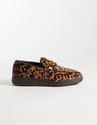 adidas Originals Handball Spezial loafers in leopard print-Multi