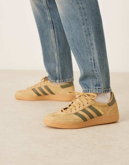 adidas Originals – Handball Spezial – Mörkbruna och olivgröna sneakers