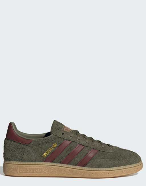 adidas Originals - Handball Spezial - Olivengrønne sko med brune detaljer og gummisål