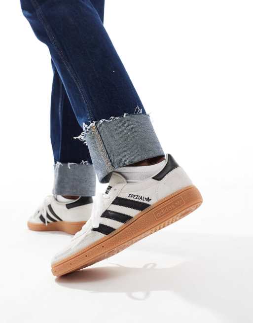 adidas Originals Handball Spezial rubber sole sneakers in cream and black