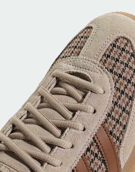 adidas Originals Handball spezial Schuhe in Braun kariert und Beige mit Gummisohle, 3 von 4