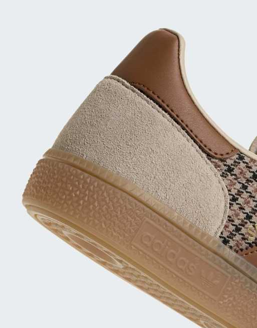 adidas Originals Handball spezial Schuhe in Braun kariert und Beige mit Gummisohle, 4 von 4