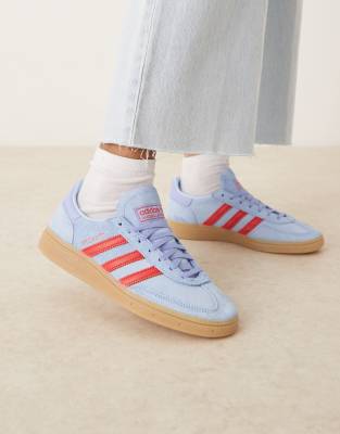 adidas Originals - Handball Spezial - Schuhe in Glow Blue / Rot / Blue Spark-Blau