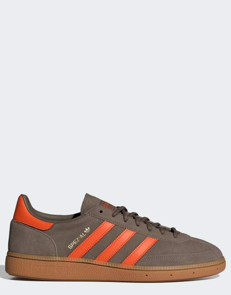 adidas Originals Handball spezial shoes in cargo brown / orange / gold me - view 1