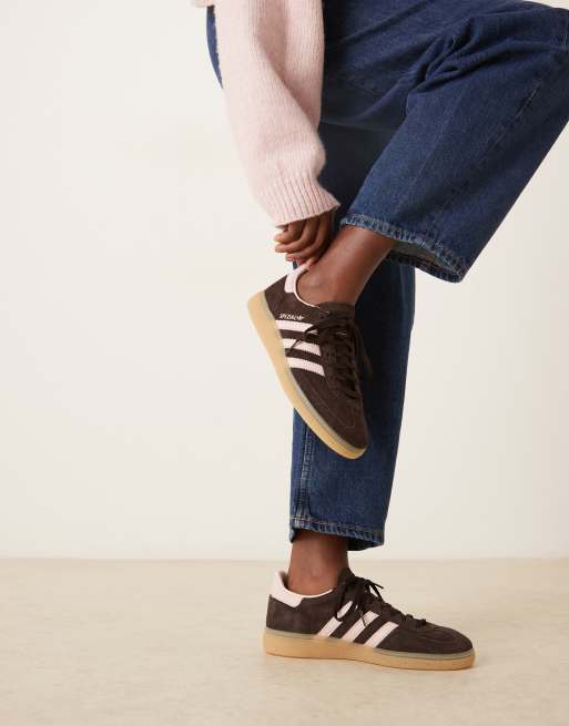 adidas Originals – Handball Spezial – Sneaker in Braun und Rosa mit Gummisohle, 5 von 5