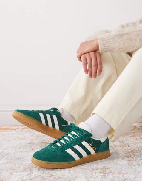 adidas Originals – Handball Spezial – Sneaker in Dunkelgrün und Weiß - view 1