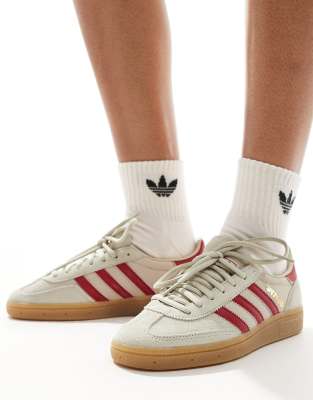 adidas Originals - Handball Spezial - Sneaker in Grau und Burgunderrot