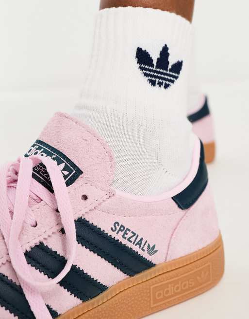 adidas Originals Handball Spezial Sneaker in Rosa und Marineblau mit Gummisohle