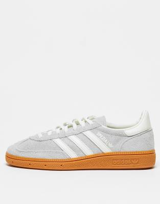 adidas Originals - Handball Spezial - Sneaker in Silber und Weiß mit Gummisohle-Bunt