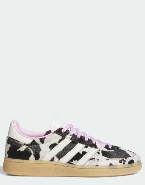 adidas Originals Handball Spezial Sneaker mit Kuhprint und babyrosa Schnürsenkeln - view 1