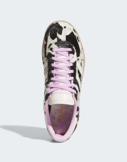 adidas Originals Handball Spezial Sneaker mit Kuhprint und babyrosa Schnürsenkeln, 2 von 4
